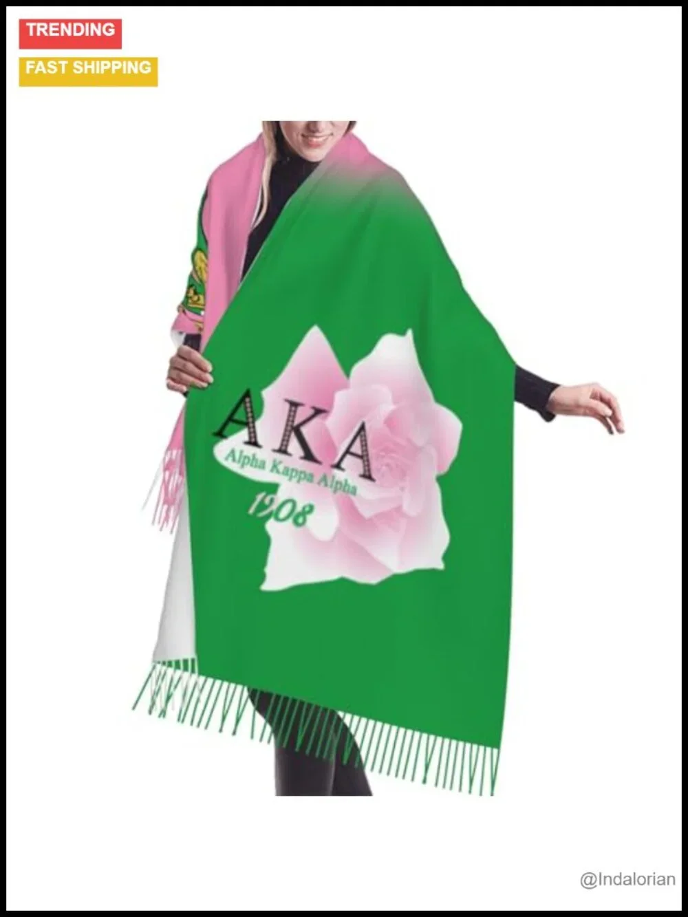 Imitation Cashmere Wrap Scarf with Tassels for Women Evening Dress